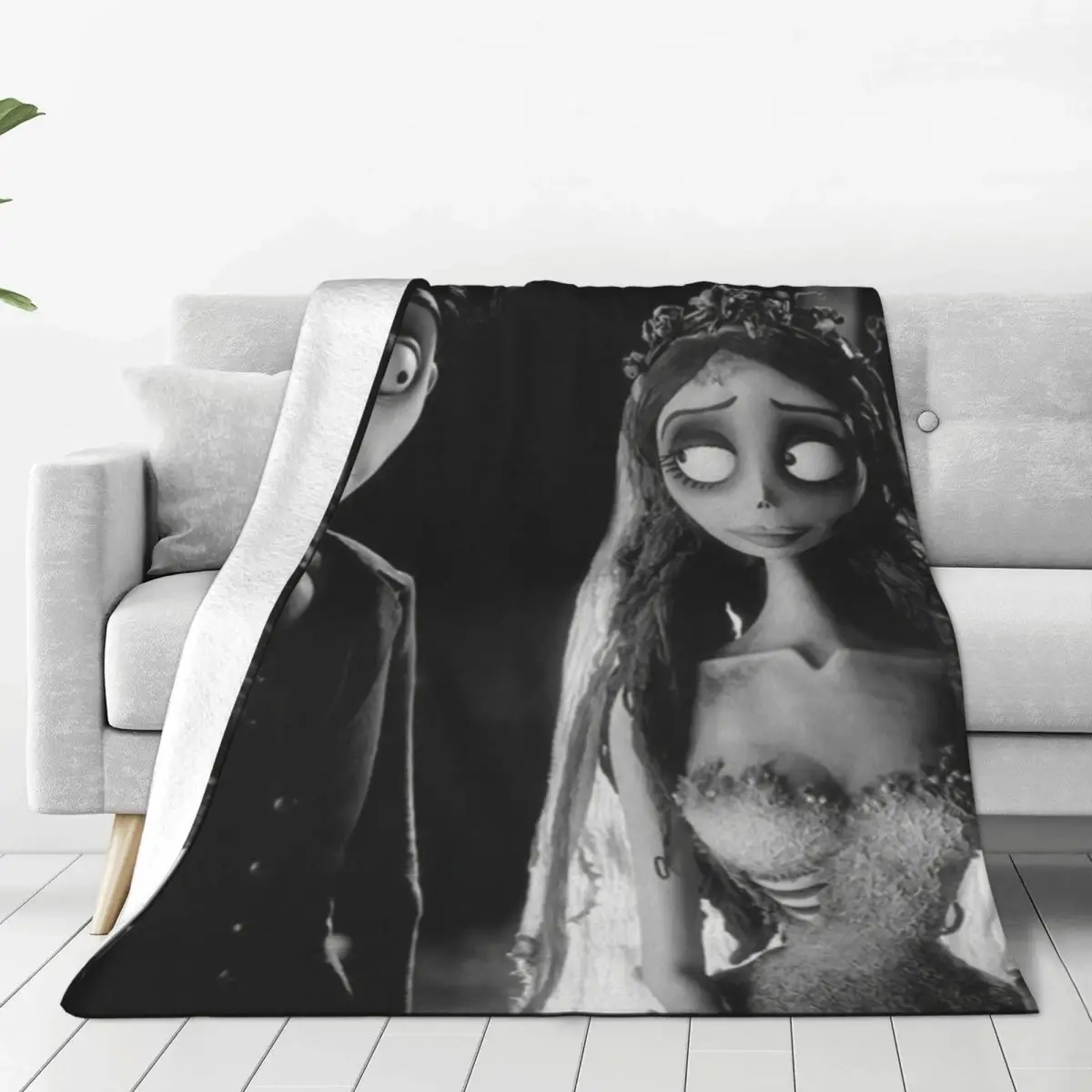 

Бархатные Одеяла для кровати, ультрамягкий плед с принтом из фильма «Ужасы невесты», для путешествий
