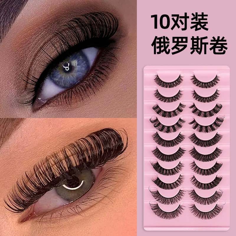 Смешанные стили 8/10 пар DD Curl 10-23 мм русские ресницы 3D норковые многоразовые