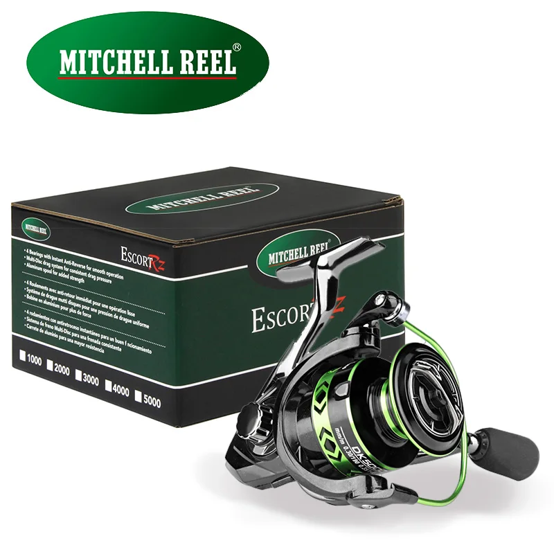 MITCHELL REEL Fishing Reel 5.2:1 MAX Drag Power 18lbs All Metal Spool Fish Alarm Spinning Reel 2000-7000 Carp Reel Pesca
MITCHELL REEL Fishing Reel 5.2:1 MAX Drag Power 18lbs All Metal Spool Fish Alarm Spinning Reel 2000-7000 Carp Reel Pesca
