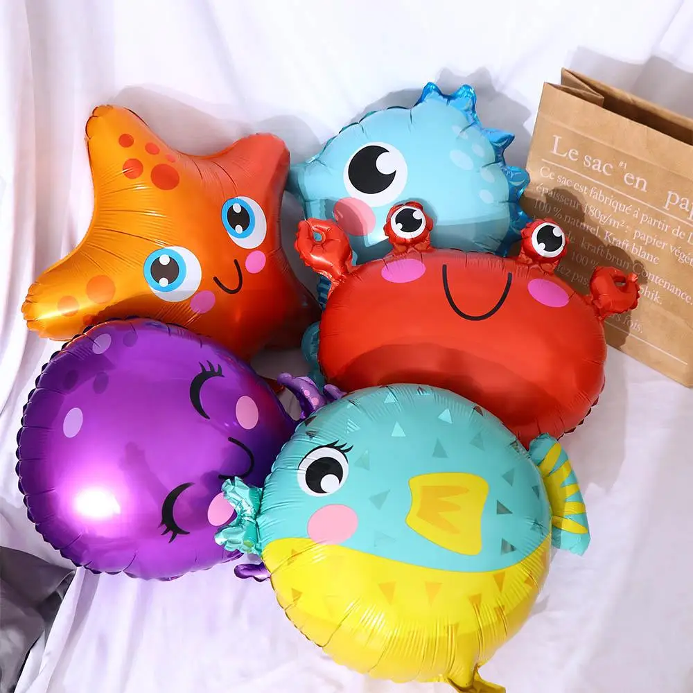

Decor Party Decorations Baby Shower Supplies Sea Party Theme Foil Balloons Fish Balloon Octopus Balloons Children's Toy