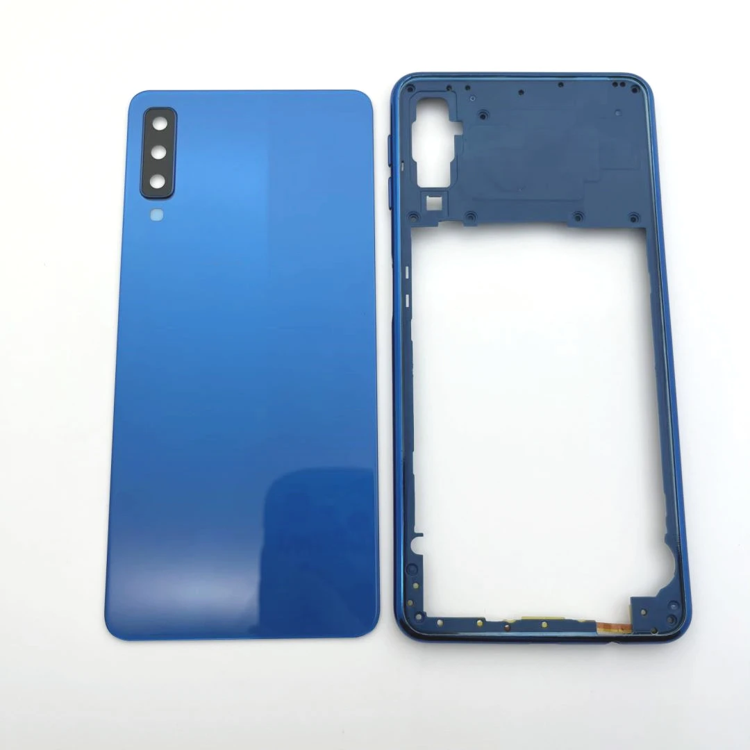 

Чехол с полным покрытием для Samsung Galaxy A750 A7 2018 SM-A750F, задняя крышка аккумулятора, стекло + корпус телефона, средняя рамка, крышка