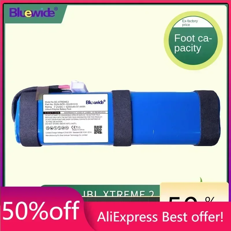 Suitable for JBL Xtreme2 audio battery sun-inte-103 lithium battery with full capacity of 5200mAh brand new
Suitable for JBL Xtreme2 audio battery sun-inte-103 lithium battery with full capacity of 5200mAh brand new