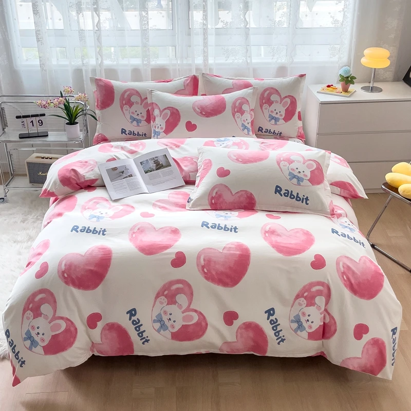 Cartoon Rabbit Red Love Heart Duvet Cover Set Queen Size Home Hotel Decorative Soft 100% Cotton Bedding Sets Comforter Cover Set
Cartoon Rabbit Red Love Heart Duvet Cover Set Queen Size Home Hotel Decorative Soft 100% Cotton Bedding Sets Comforter Cover Set