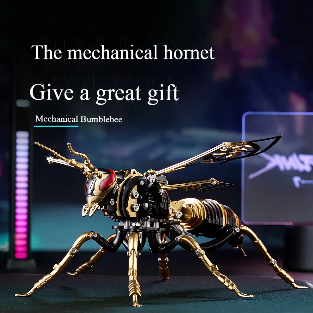 

Microworld 3D Metal Puzzle Mechanical Bumblebee DIY Animal Jigsaw Assemble Kits For Adult Children Gifts Toys Desktop Decoration
