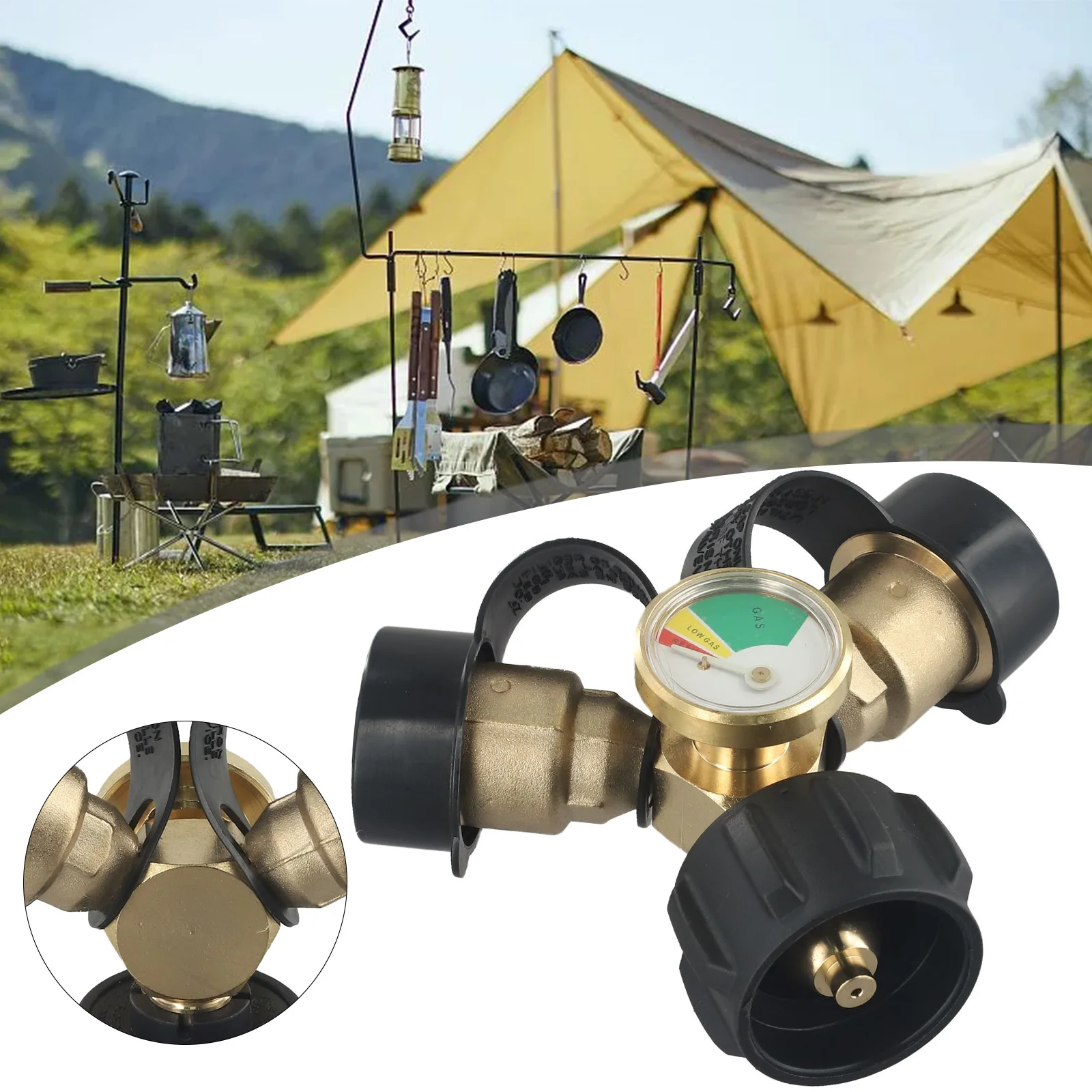 Connector Pressure Gauge BBQ Connector Gas Cylinder Y Propane Propane Adapter T Adapter With Tank Gauge BBQ Tools
Connector Pressure Gauge BBQ Connector Gas Cylinder Y Propane Propane Adapter T Adapter With Tank Gauge BBQ Tools