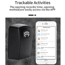 Smart Key Lock Box Wall Mount Key Safe Wireless Bluetooth-compatible APP Dynamic Password Aluminum Alloy Key Storage Lock Box
Smart Key Lock Box Wall Mount Key Safe Wireless Bluetooth-compatible APP Dynamic Password Aluminum Alloy Key Storage Lock Box