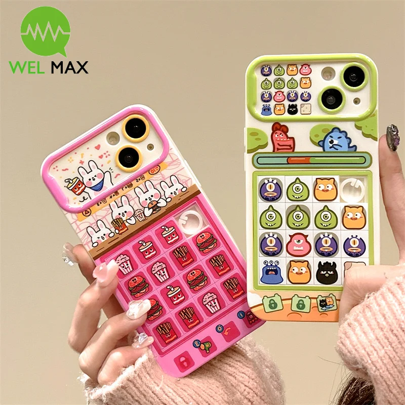Cute small monster puzzle game phone case For iphone 15 14 13 12 Pro Max personalized shockproof Anti-fall TPU Soft shell Couple
Cute small monster puzzle game phone case For iphone 15 14 13 12 Pro Max personalized shockproof Anti-fall TPU Soft shell Couple