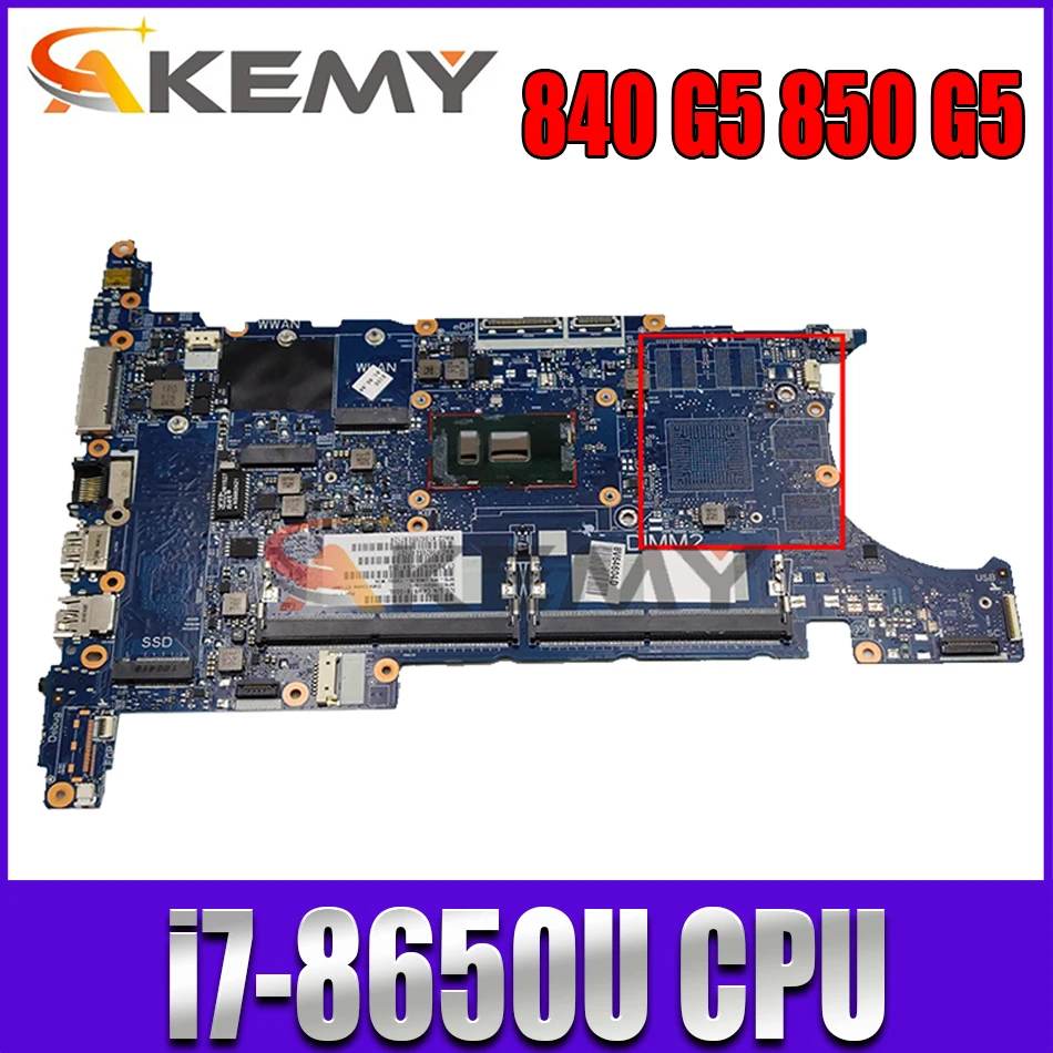 Материнская плата для ноутбука HP EliteBook 840 G5 850 i7-8650U 6050A2945601-MB-A01 DDR4 100% протестирована