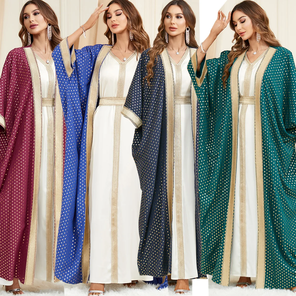 Khimar Tunika Muslim 2 Pieces Dress Set Abaya Arab Ramadan Eid Robe Cardigan Long Gowns Kimono Jubah Thobe Islamic Prayer
Khimar Tunika Muslim 2 Pieces Dress Set Abaya Arab Ramadan Eid Robe Cardigan Long Gowns Kimono Jubah Thobe Islamic Prayer