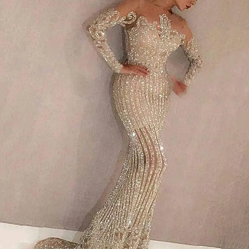 Women New Fashion Summer Spring Dress Hot Sale Women's Sexy Gilded Long Sleeve Prom Party Birthday Dress
Women New Fashion Summer Spring Dress Hot Sale Women's Sexy Gilded Long Sleeve Prom Party Birthday Dress