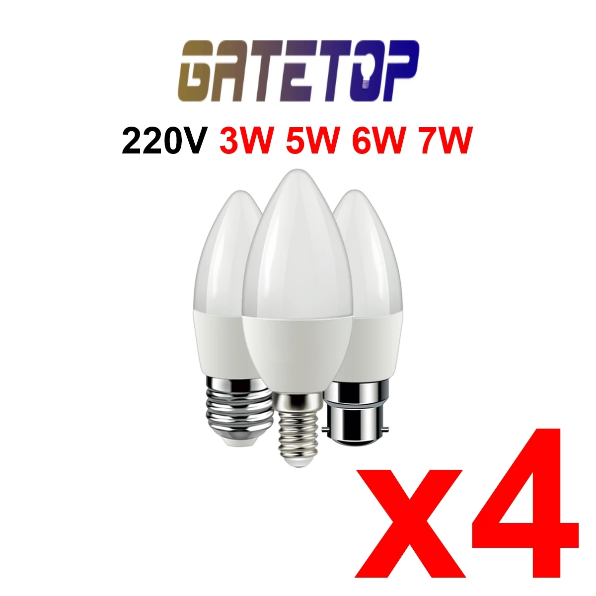 4Pcs Led Candle Bulb C37 3w - 7w E14 E27 B22 220V Warm White Cold White Daylight For Home Decoration Lamp Suitable for kitche
4Pcs Led Candle Bulb C37 3w - 7w E14 E27 B22 220V Warm White Cold White Daylight For Home Decoration Lamp Suitable for kitche