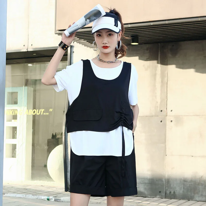 210218 Casual 2022 Summer New Arrival two piece top Hit Color Vest T-shirt Simple Loose Women Clothing
210218 Casual 2022 Summer New Arrival two piece top Hit Color Vest T-shirt Simple Loose Women Clothing