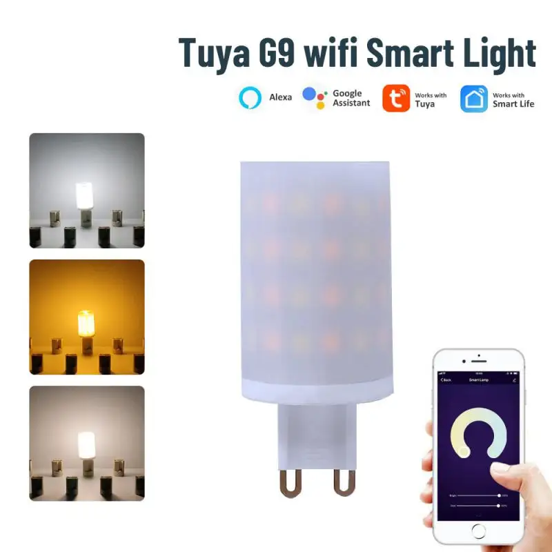 

Hot LED Lamp Tuya WiFi G9 LED Light Bulb Smart LED Light 6W 2700-6500K Warm/Cool White Dimmable Lights 220-240V Lighting Lamp
