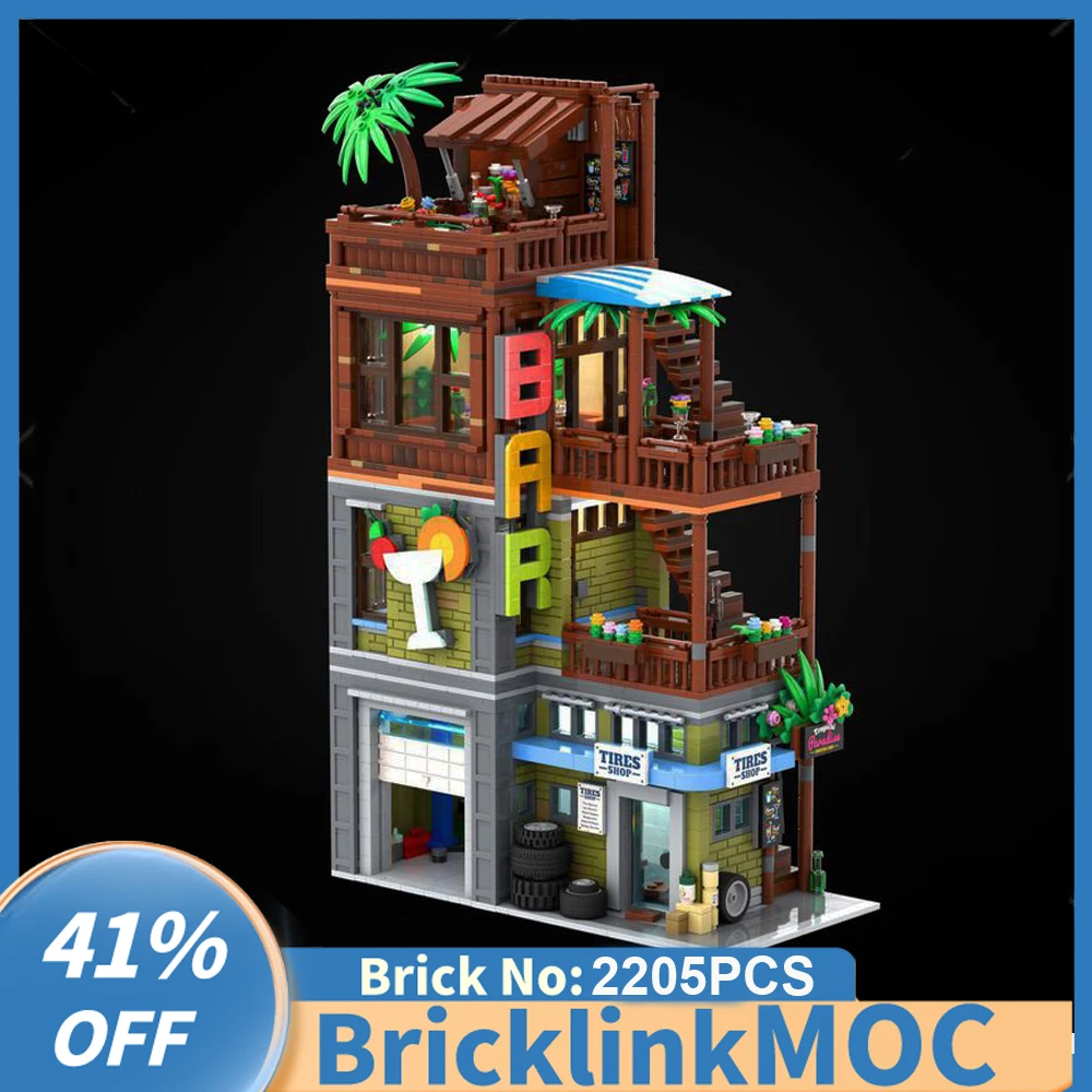 2205PCS City Hot Selling Street View Moc Modular Cocktail Bar and Tire Shop DIY creative ideas Children Toy birthday Gift Blocks
2205PCS City Hot Selling Street View Moc Modular Cocktail Bar and Tire Shop DIY creative ideas Children Toy birthday Gift Blocks