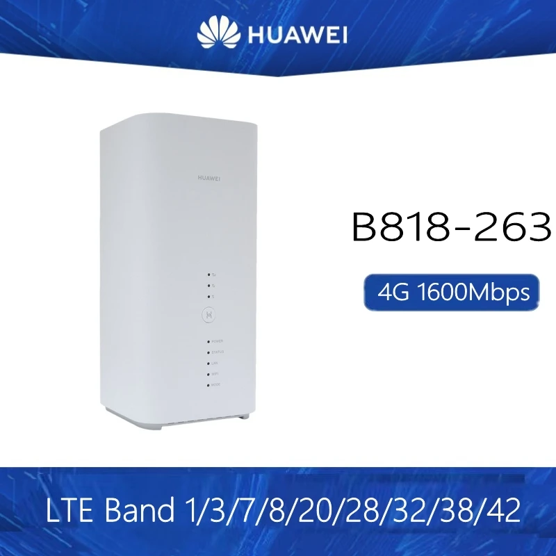 Разблокированный Huawei B818 B818-263 4G Роутер 3 Prime LTE CAT19 1,6 Гбит/с роутер 64 wifi пользователи Huawei версия
Разблокированный Huawei B818 B818-263 4G Роутер 3 Prime LTE CAT19 1,6 Гбит/с роутер 64 wifi пользователи Huawei версия