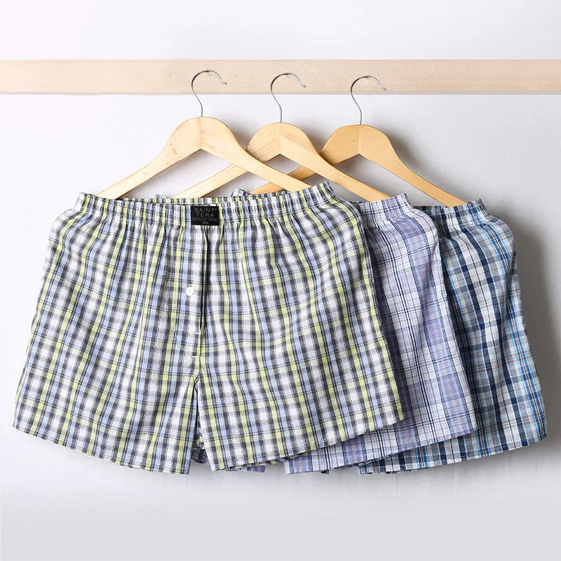 Summer Men Underwear Boxer Shorts Casual Cotton Sleepwear Underpants Plaid Loose Comfortable Homewear Basics Arrow Panties Cueca
Summer Men Underwear Boxer Shorts Casual Cotton Sleepwear Underpants Plaid Loose Comfortable Homewear Basics Arrow Panties Cueca