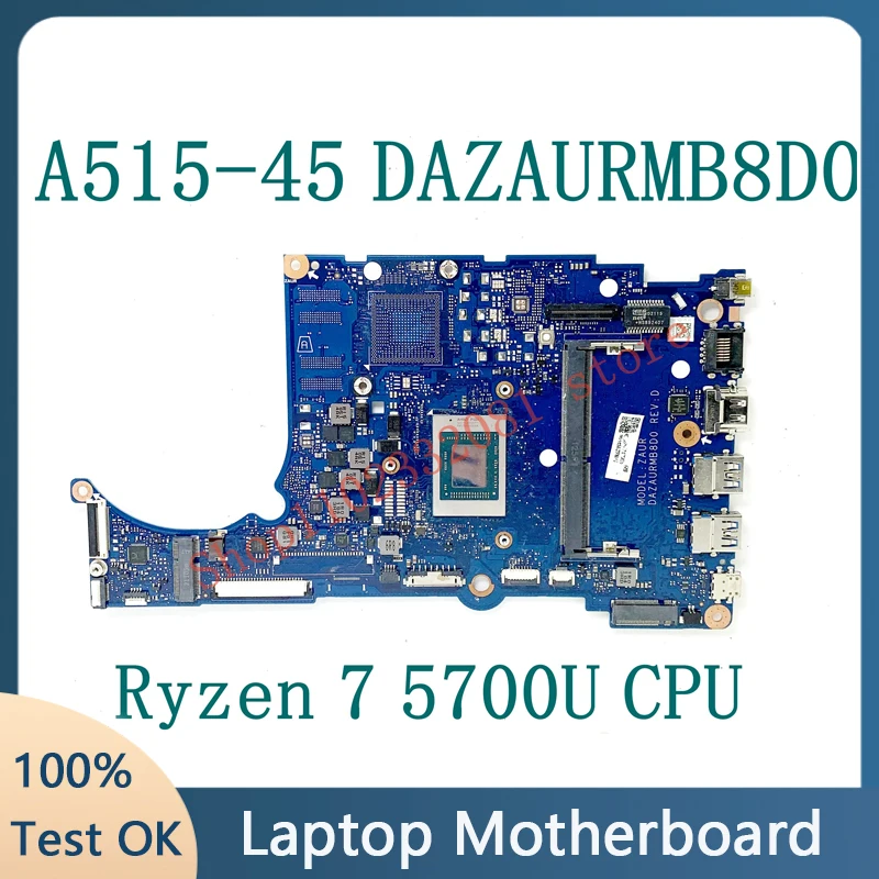 High Quality Mainboard For Acer Aspier A515-45 DAZAURMB8D0 Laptop Motherboard W/ Ryzen 7 5700U CPU 100% Full Tested Working Well
High Quality Mainboard For Acer Aspier A515-45 DAZAURMB8D0 Laptop Motherboard W/ Ryzen 7 5700U CPU 100% Full Tested Working Well