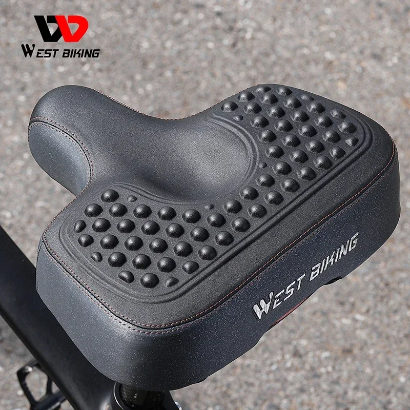 WEST BIKING Comfortable MTB Saddle Ultra Wide Electric Bike Scooter Seat Silicone Massage Particle Cycling Shock Absorber Saddle
WEST BIKING Comfortable MTB Saddle Ultra Wide Electric Bike Scooter Seat Silicone Massage Particle Cycling Shock Absorber Saddle