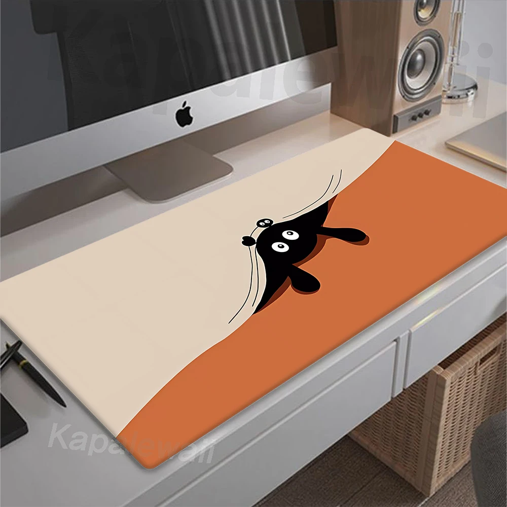 

Kawaii Cute Gaming Mousepad Pc 90x40cm XXL Mouse Pad Anime Cat Mousemat Non-slip Rubber Pads Big Desk Mat Gamer Keyboard Pads