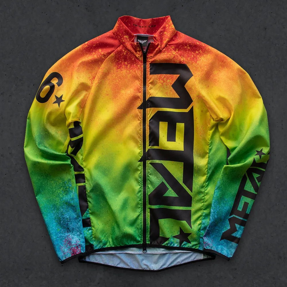 

Twin Six 6 Men Windproof Cycling Jersey Long Sleeve Trench Coat Outdoor MTB Bike Lightweight Jacket Ciclismo Waterproof Raincoat