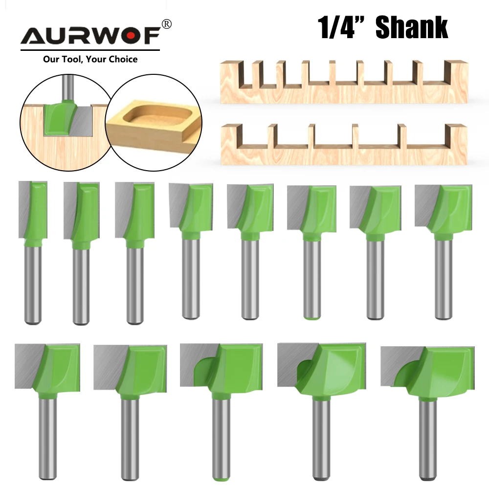 AURWOF 1/4 Shank Cleaning Bottom Bit Straight Router Bit set Clean Milling Cutter Woodworking Power Machine
AURWOF 1/4 Shank Cleaning Bottom Bit Straight Router Bit set Clean Milling Cutter Woodworking Power Machine