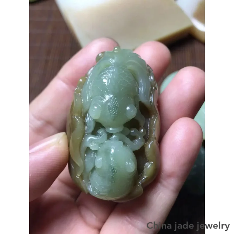 Natural 100% real yellow Hetian jade carve fish recruit money bless peace pendant jewellery handle piece for men gifts good luck
Natural 100% real yellow Hetian jade carve fish recruit money bless peace pendant jewellery handle piece for men gifts good luck