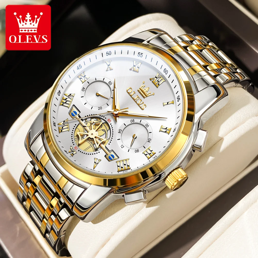 OLEVS Mens Watches Top Brand Luxury Chronograph Quartz Watch for Men Stainless Steel Waterproof Fashion Tourbillon Wristwatches
OLEVS Mens Watches Top Brand Luxury Chronograph Quartz Watch for Men Stainless Steel Waterproof Fashion Tourbillon Wristwatches
