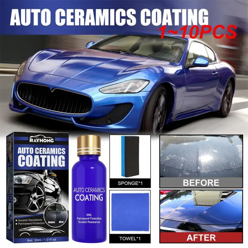 

Керамическое покрытие для автомобильного стекла, искусственная гидрофобная краска для ухода за лакокрасочным покрытием, защита краски от царапин, 1-10 шт.