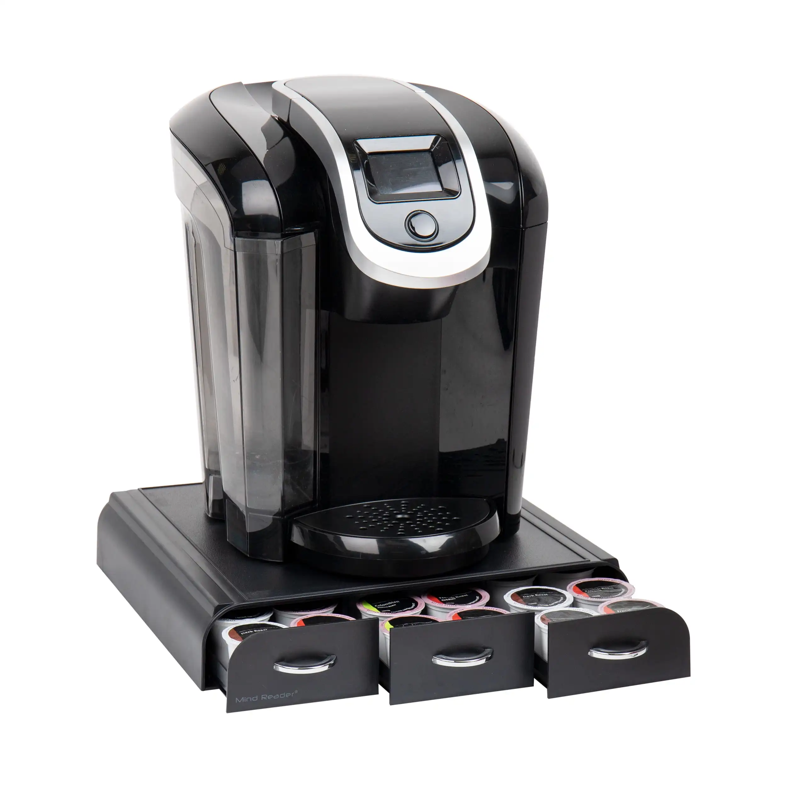 

Mind Reader 36 Capacity 'Anchor' Triple Drawer Single Serve Coffee Pod Holder, 12.87 x 13.3 x 13.5 inches, Black