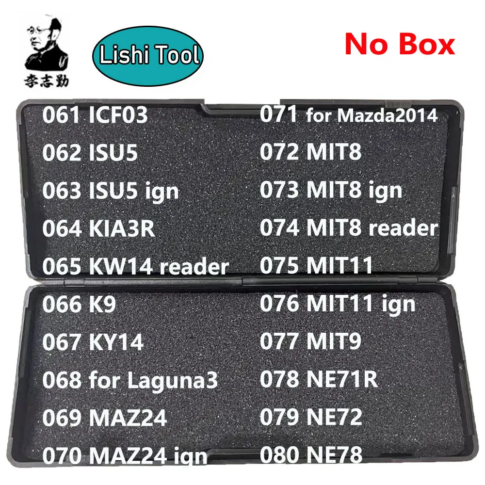 061-080 без коробки Lishi 2 в 1 инструмент 2 в 1 ICF03 ISU5 KIA3R KW14 K9 KY14 Maz24 для Laguna3 Mazda2014 MIT8 MIT11 MIT9 NE71R NE72 NE78
061-080 без коробки Lishi 2 в 1 инструмент 2 в 1 ICF03 ISU5 KIA3R KW14 K9 KY14 Maz24 для Laguna3 Mazda2014 MIT8 MIT11 MIT9 NE71R NE72 NE78