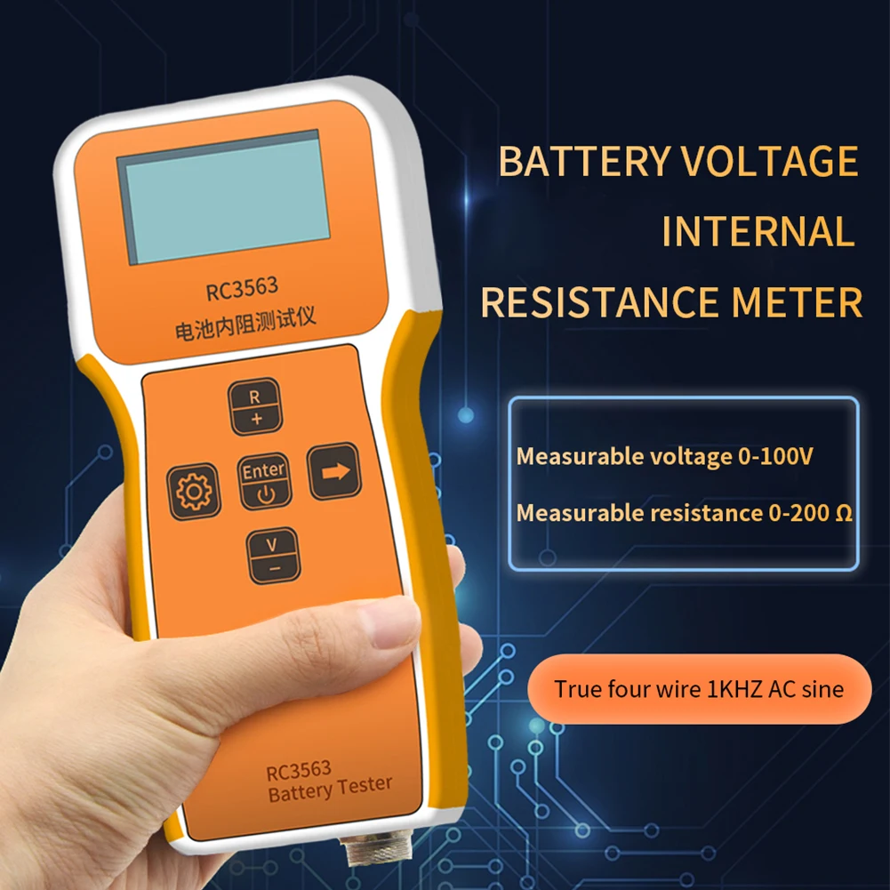 RC3563 Battery Internal Resistance Tester Voltmeter With LCD Display Rechargeable Voltage Resistance Meter For Lithium Battery
RC3563 Battery Internal Resistance Tester Voltmeter With LCD Display Rechargeable Voltage Resistance Meter For Lithium Battery