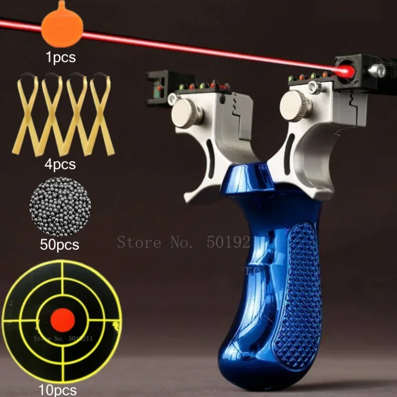 

High Precision Slingshot with Laser Spirit Level Fast Press Bow Catapult Outdoor Sports Hunting Accessories Sling Shot