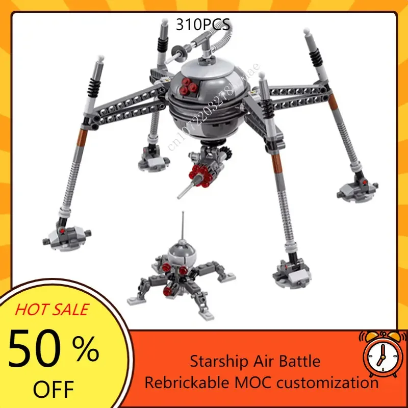 Star Plan MOC-75142 Homing Spider Droid MOC SpaceShip Battle Model Building Blocks Architecture Education Assembly Model Toys
Star Plan MOC-75142 Homing Spider Droid MOC SpaceShip Battle Model Building Blocks Architecture Education Assembly Model Toys