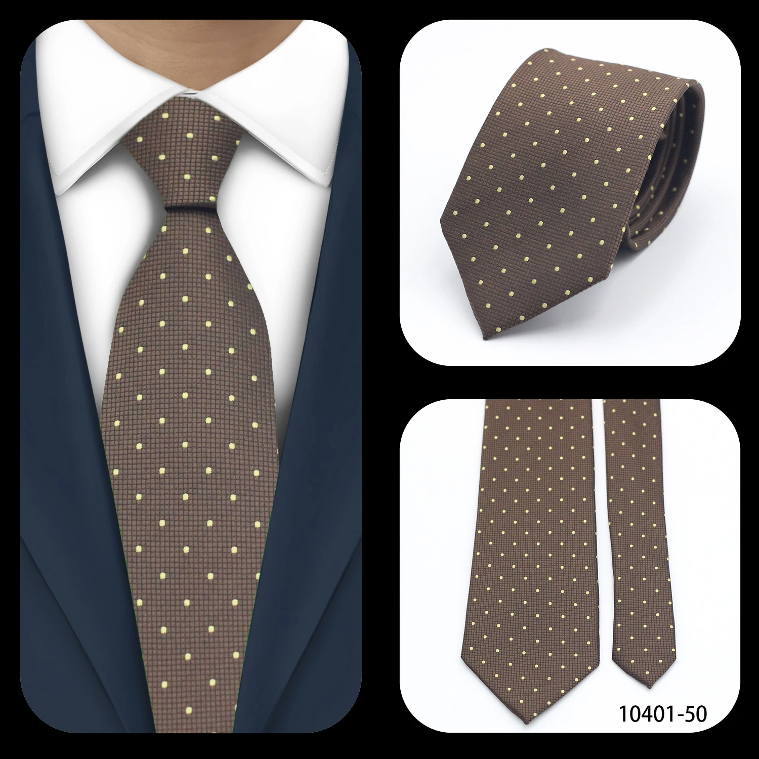 LYL 7CM Brown Yellow Dots Jacquard Necktie Print Business Accessorie Suit Gentleman Luxury Silk Ties Groomsman Gifts for Men
LYL 7CM Brown Yellow Dots Jacquard Necktie Print Business Accessorie Suit Gentleman Luxury Silk Ties Groomsman Gifts for Men