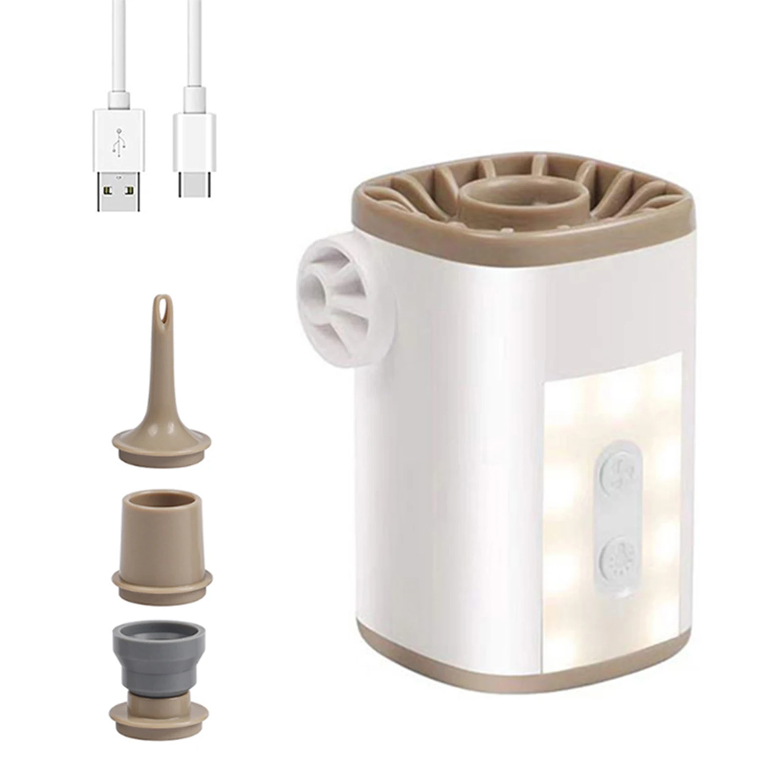 Electric Air Pump Wireless Air Compressor Inflator Deflator Pumps with 4 Nozzles for Inflatable Cushions Air Boat Swimming Ring
Electric Air Pump Wireless Air Compressor Inflator Deflator Pumps with 4 Nozzles for Inflatable Cushions Air Boat Swimming Ring