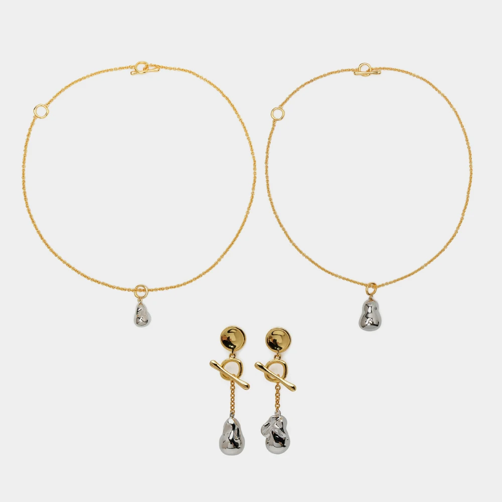 Detachable Design Stylish Metal Baroque Pearl Shape Drop Earrings Necklace Jewelry Set
Detachable Design Stylish Metal Baroque Pearl Shape Drop Earrings Necklace Jewelry Set