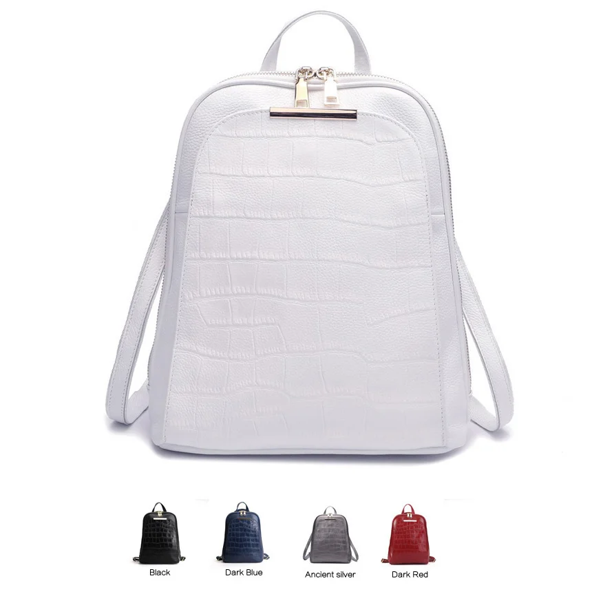 2023 Popular Natural 100% Real Genuine Cow Leather Everyday White Silver Women Backpack Ladies Girls Top Layer Cowhide Book Bag
2023 Popular Natural 100% Real Genuine Cow Leather Everyday White Silver Women Backpack Ladies Girls Top Layer Cowhide Book Bag