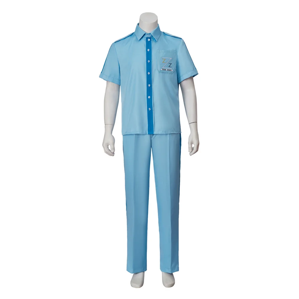 

Movie The Life Aquatic with Steve Zissou Costume Cosplay Blue Tops and Pant Halloween Carnival Outfits