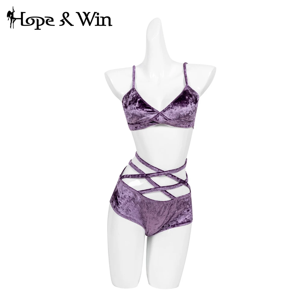 Hope&Win Hot Sales Women's Purple Velvet Materials High-Waist Pants Set Pole Dance Wear Ladies Night Clubwear Sexy Erotic Wear
Hope&Win Hot Sales Women's Purple Velvet Materials High-Waist Pants Set Pole Dance Wear Ladies Night Clubwear Sexy Erotic Wear