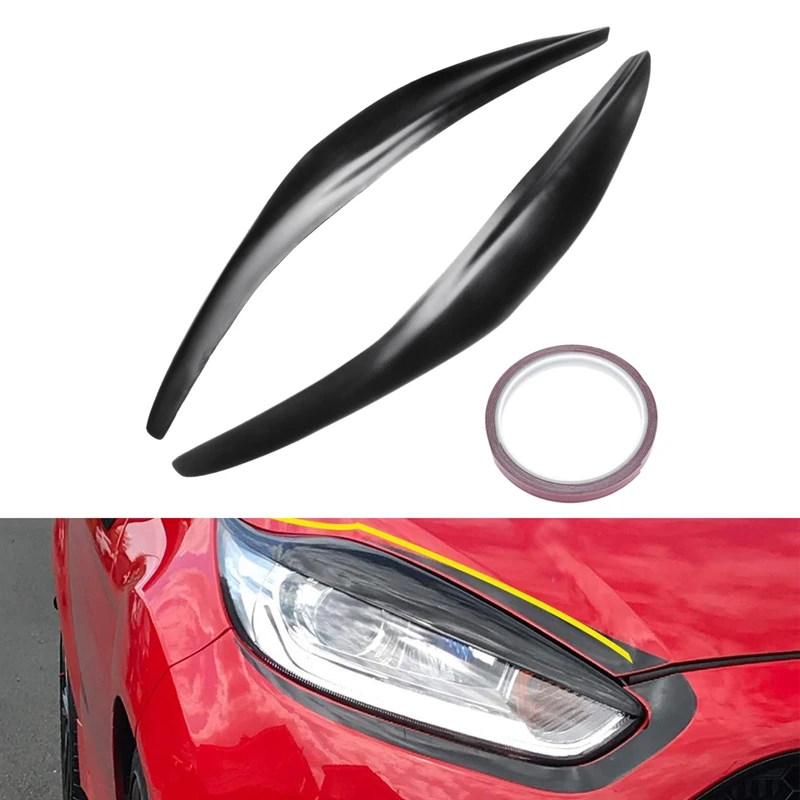 

Car Headlight Eyebrow Cover Trim Head Light Lamp Sticker For Ford Fiesta MK7 MK7.5 2012-2017