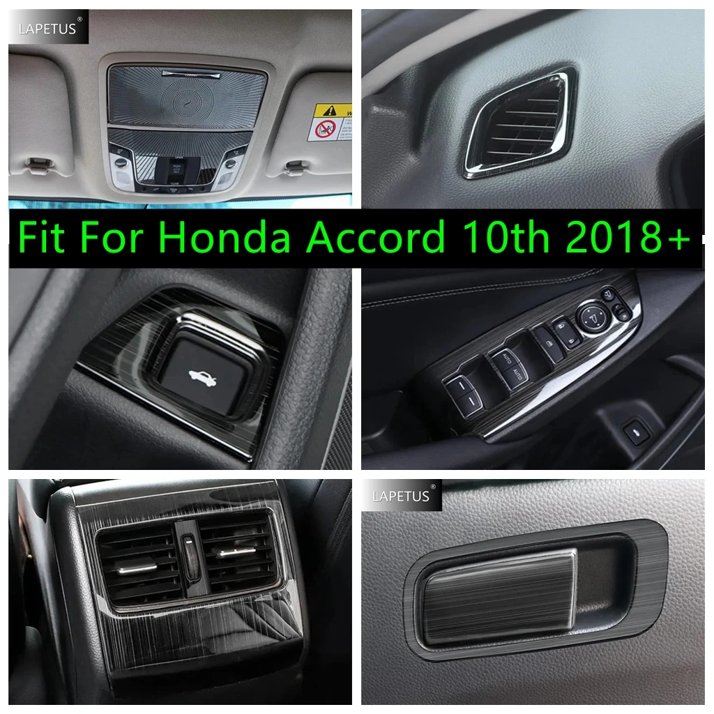 Black Brushed Interior Reading Lights / Window Glass Lift / Rear Air Vent Outlet Cover Trim For Honda Accord 10th 2018 - 2022
Black Brushed Interior Reading Lights / Window Glass Lift / Rear Air Vent Outlet Cover Trim For Honda Accord 10th 2018 - 2022