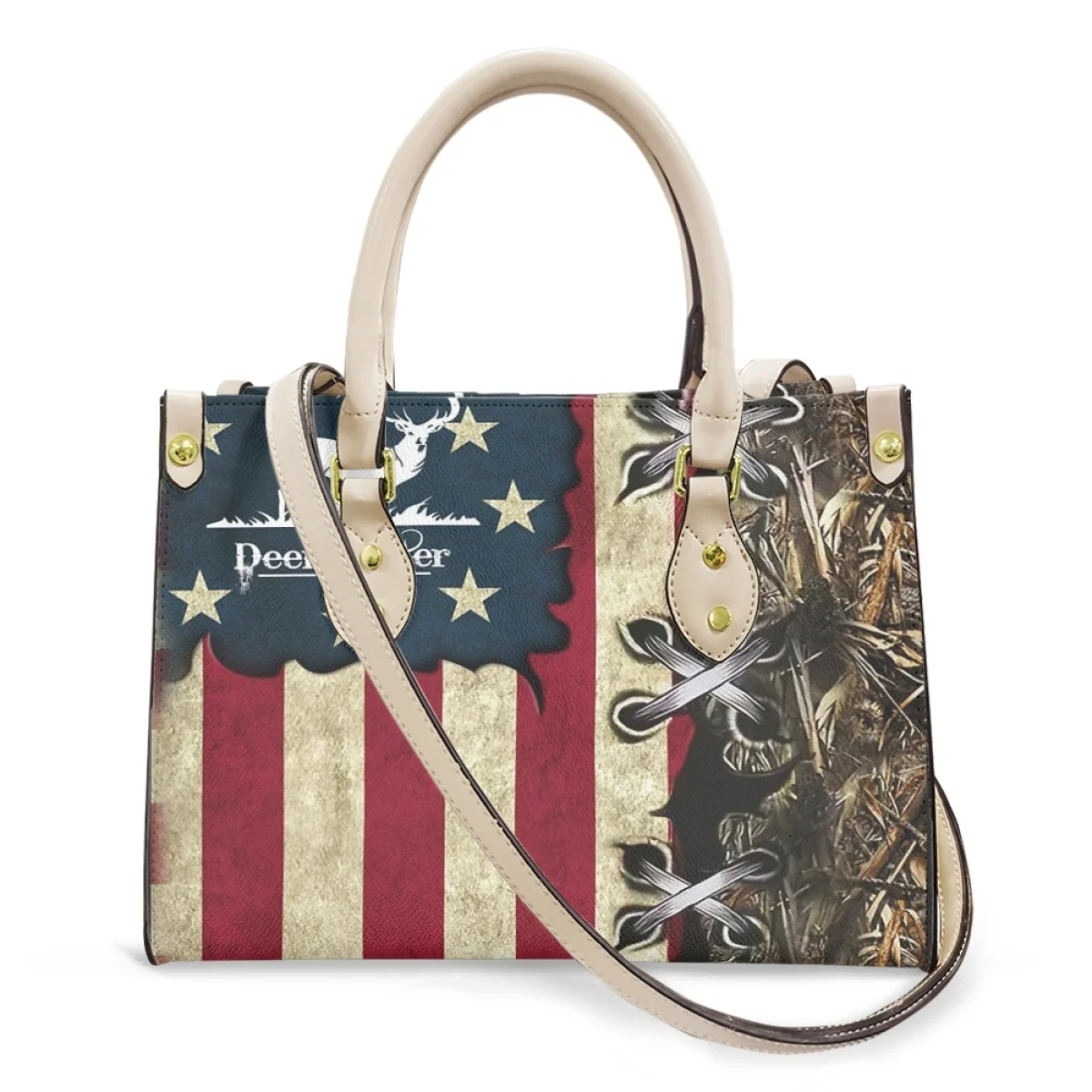 Belidome American Flag Camo Hunting Leather Handbag Purse for Women Casual Tote Luxury Shoulder Messenger Bolsa Top-handle Sac
Belidome American Flag Camo Hunting Leather Handbag Purse for Women Casual Tote Luxury Shoulder Messenger Bolsa Top-handle Sac
