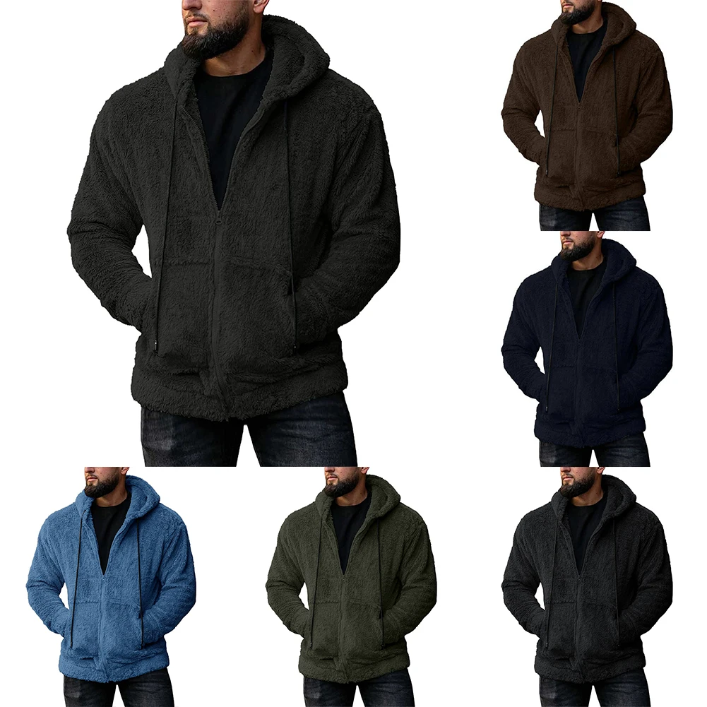 Mens Winter Warm Fleece Hoodie Coat Long Sleeve Jacket Fur Fluffy Hooded Outwear Jumper Solid Color Coats Warm Windbreaker
Mens Winter Warm Fleece Hoodie Coat Long Sleeve Jacket Fur Fluffy Hooded Outwear Jumper Solid Color Coats Warm Windbreaker