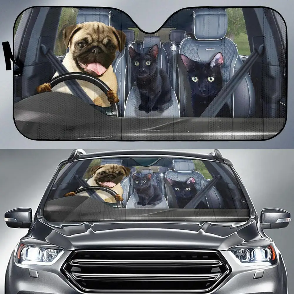 Adorable 3D Pug/Bulldog Printed Heat Reflector Car Sun Shade for Window UV Protect Foldable Universal Car Windshield
Adorable 3D Pug/Bulldog Printed Heat Reflector Car Sun Shade for Window UV Protect Foldable Universal Car Windshield