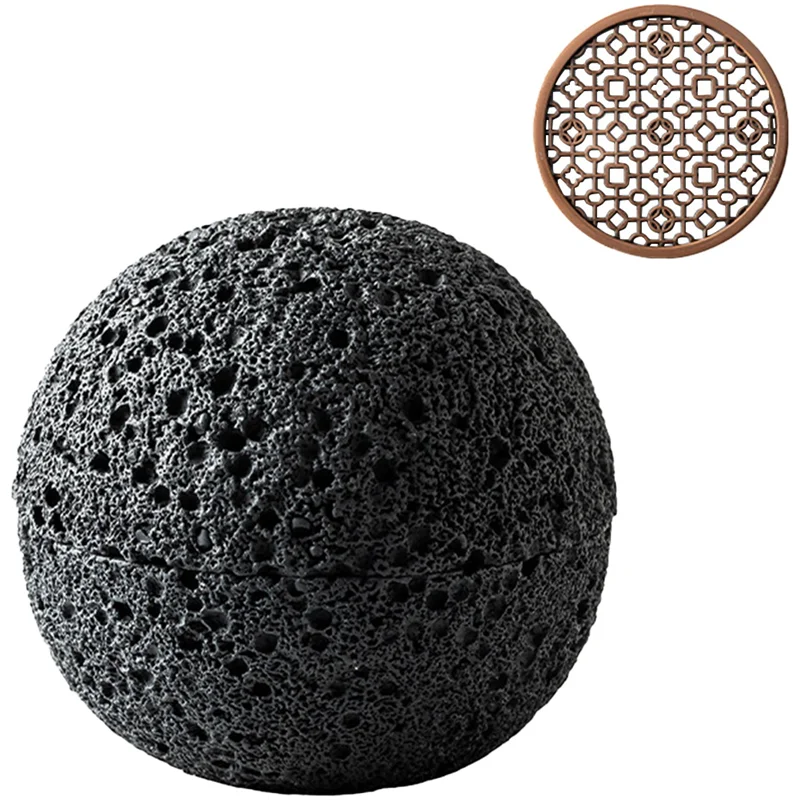 Bowl,Molecular Cuisine Creativity Imitate the Round Smoke Cup Black Tableware on the Fire Stone Ball Plate
Bowl,Molecular Cuisine Creativity Imitate the Round Smoke Cup Black Tableware on the Fire Stone Ball Plate