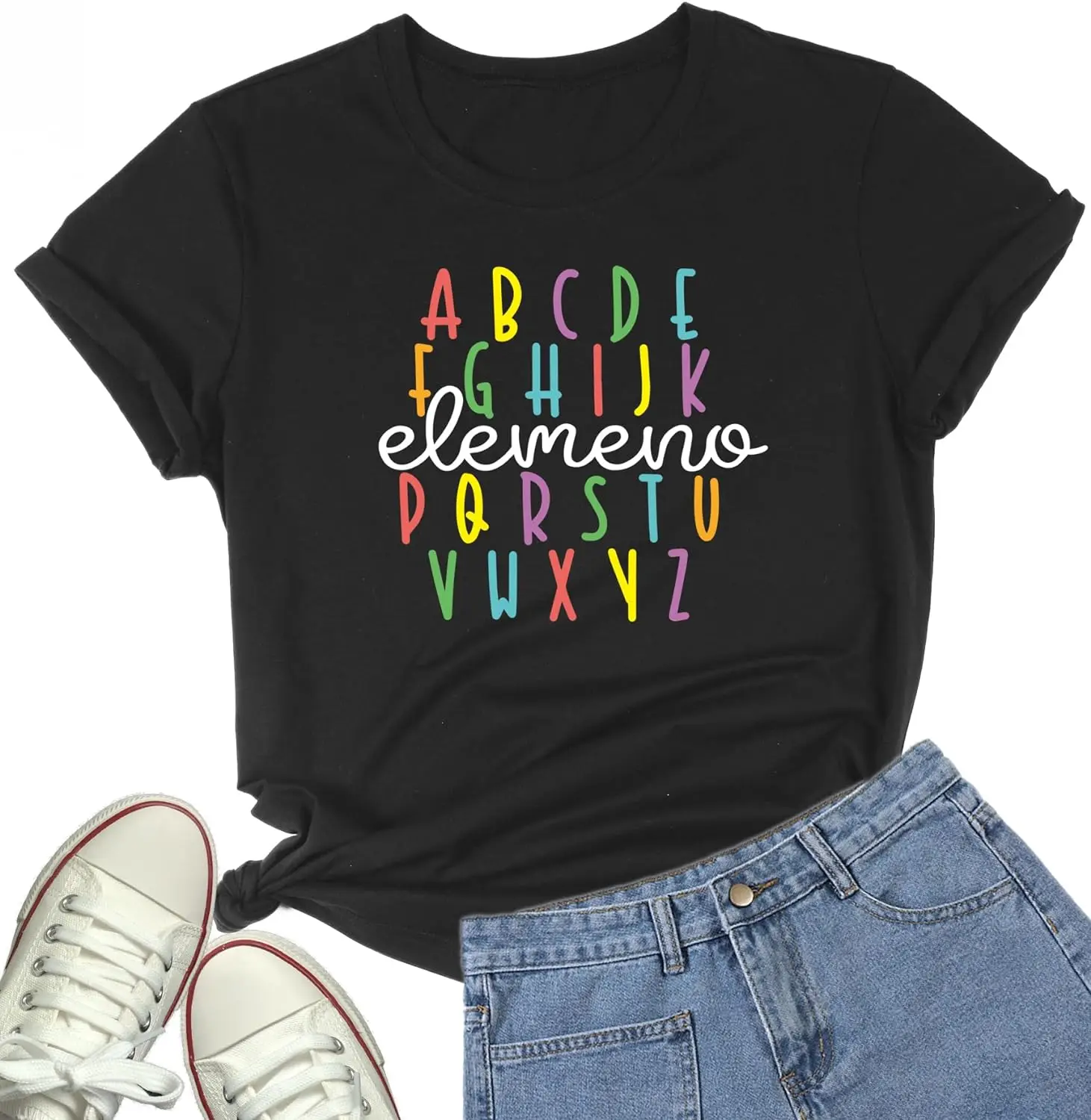Tops Teacher Shirt Short Sleeve DANVOUY Women Crewneck Alphabet Teaching Graphic Tee
Tops Teacher Shirt Short Sleeve DANVOUY Women Crewneck Alphabet Teaching Graphic Tee