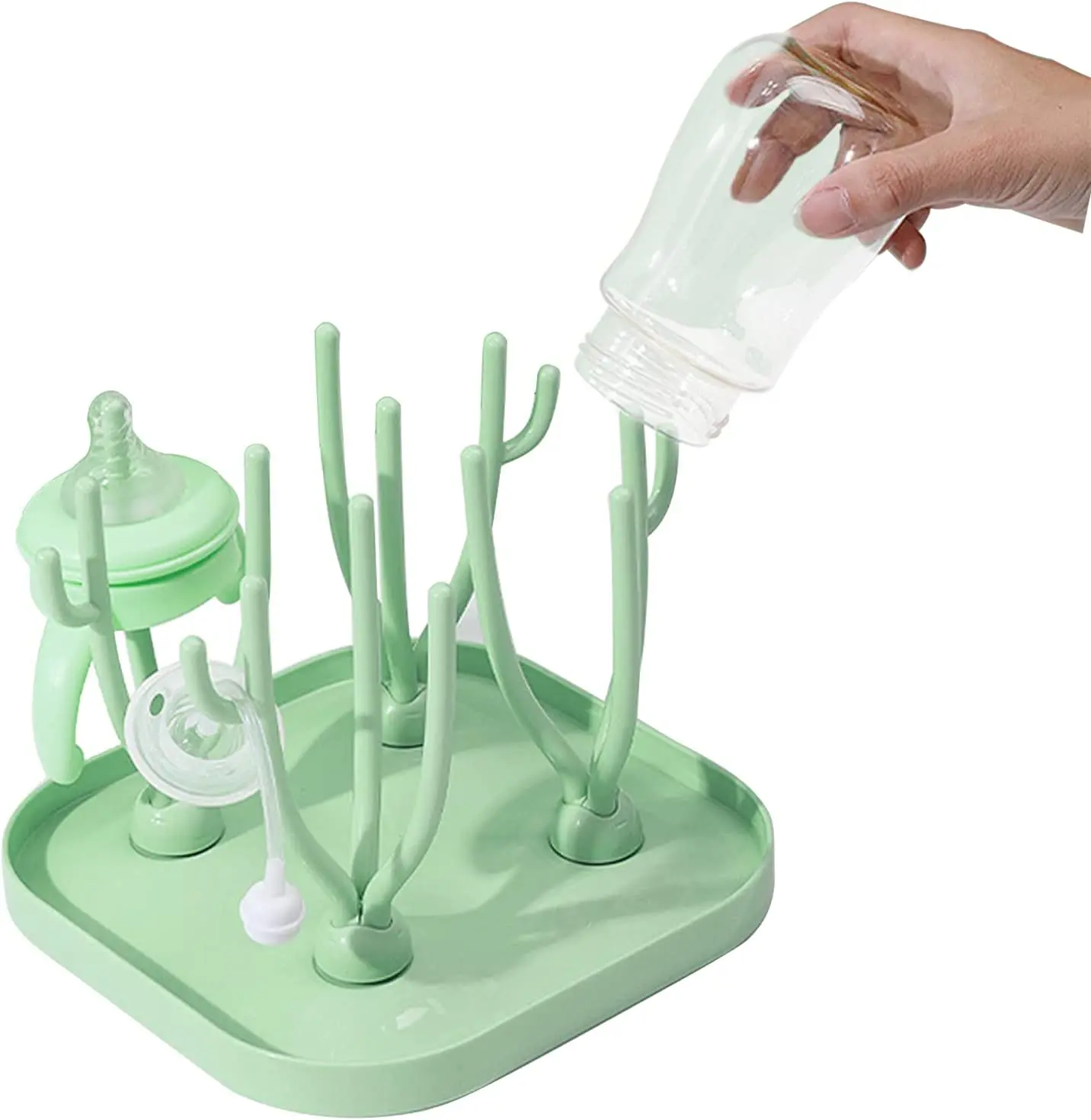16 Branches Baby Bottle Drying Rack Bottle Dryer Holder for Reusable Baggies Nipples Cups Pump Parts and Accessories
16 Branches Baby Bottle Drying Rack Bottle Dryer Holder for Reusable Baggies Nipples Cups Pump Parts and Accessories