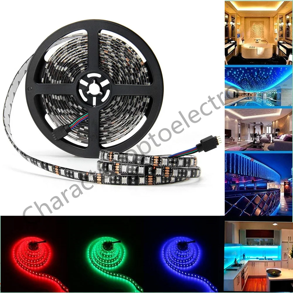 5M Black/White PCB RGB 5050 LED Tape RGB LED Strip SMD 5050 DC12V IP20 NO Waterproof IP65 Waterproof 60LED/m Led Strings 
5M Black/White PCB RGB 5050 LED Tape RGB LED Strip SMD 5050 DC12V IP20 NO Waterproof IP65 Waterproof 60LED/m Led Strings
