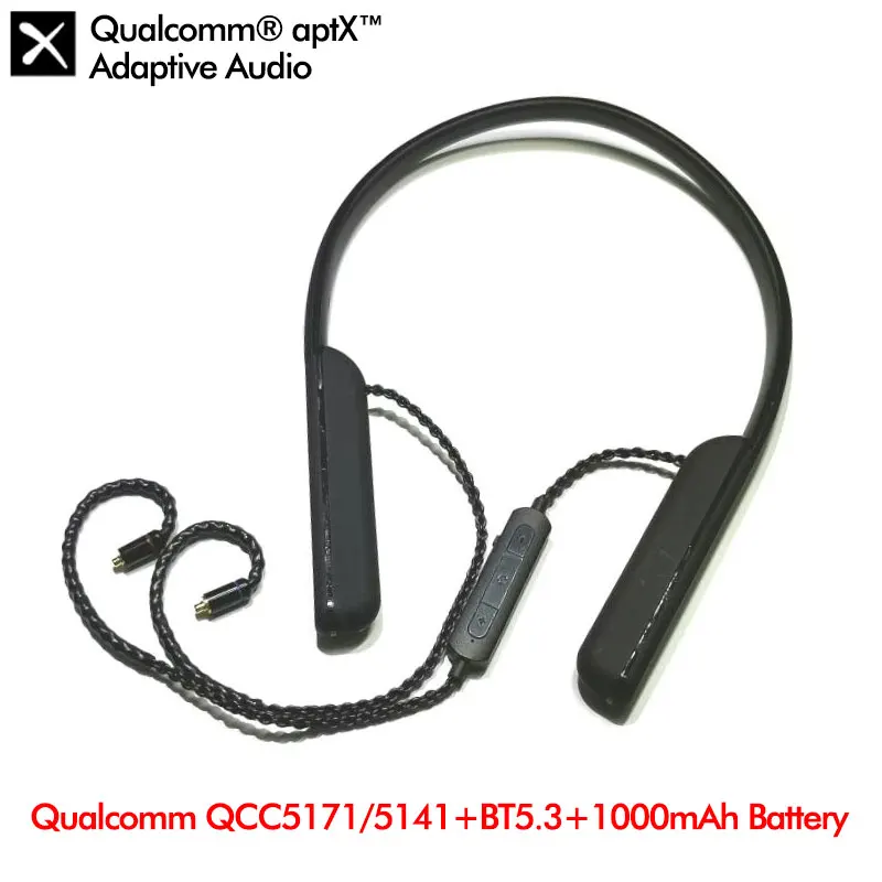 QCC5171 Chip True Wireless Bluetooth 5.3 1000mAh Large Battery Neckband Earphone Cable MMCX QDC 2PIN Support APTX Adaptive AAC
QCC5171 Chip True Wireless Bluetooth 5.3 1000mAh Large Battery Neckband Earphone Cable MMCX QDC 2PIN Support APTX Adaptive AAC