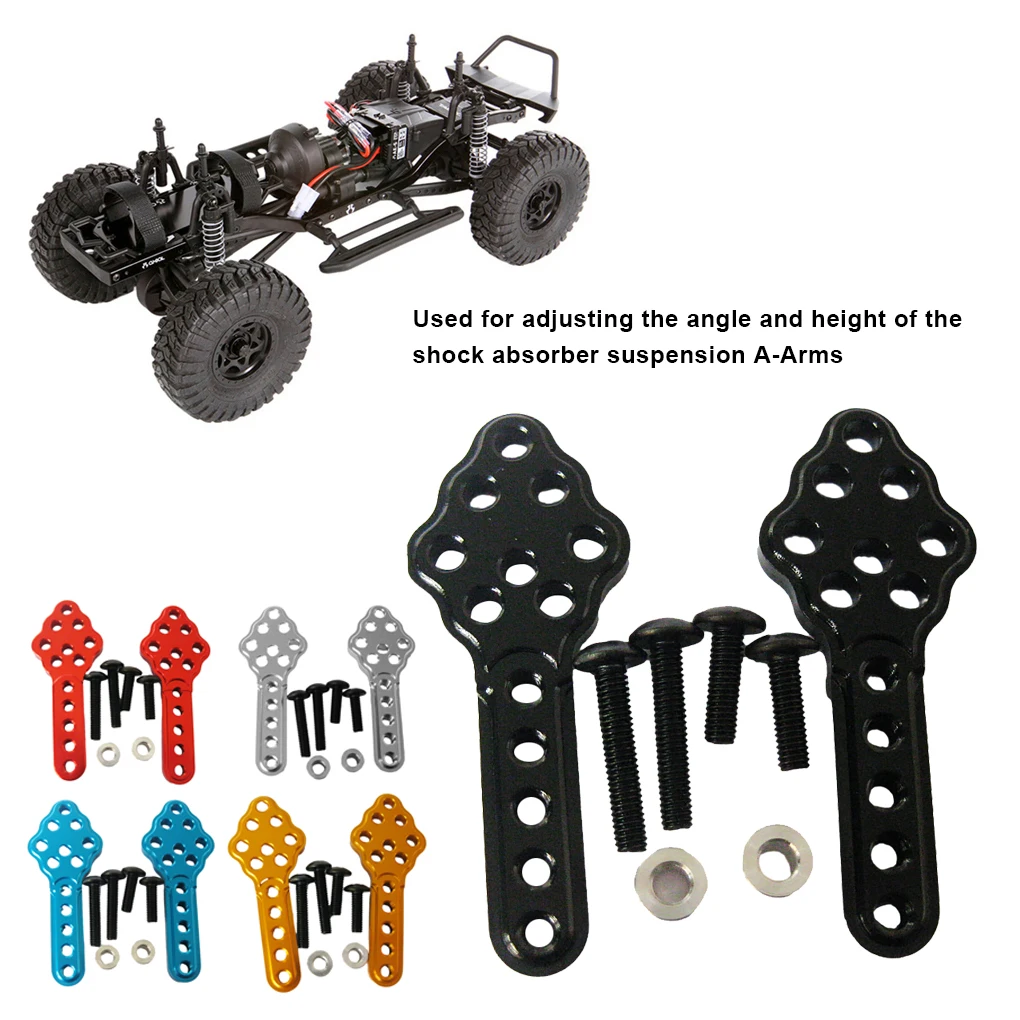 2x Aluminium Alloy Shock Absorber Mount Adjust Height Angle Stand For 1/10 Axial SCX10 90046 90047 D90 D110 Upgrade Parts
2x Aluminium Alloy Shock Absorber Mount Adjust Height Angle Stand For 1/10 Axial SCX10 90046 90047 D90 D110 Upgrade Parts